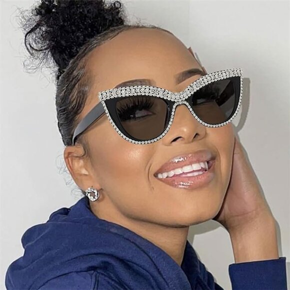 Diamond cat eye sunglasses